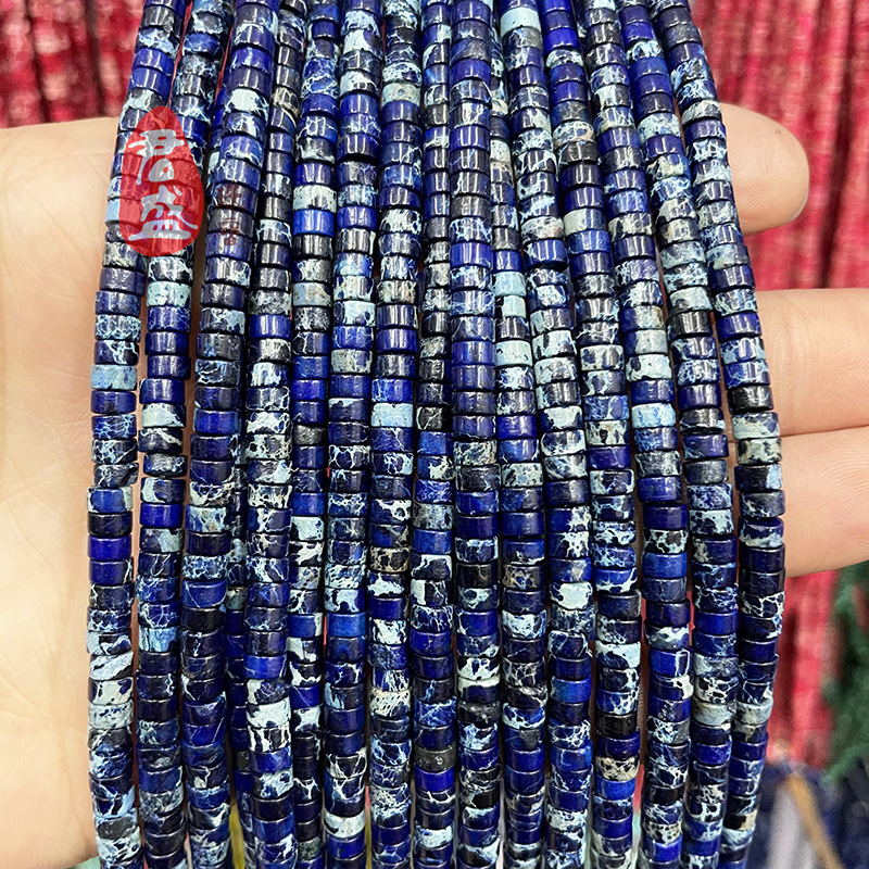 Ελεύθετες χάντρες από φυσικό λίθο — kingstone spacer, μορφή: χάντρα, επεξεργασία: κοπή από ακατέργαστο ορυκτό, μάρκα: Junsheng Jewelry