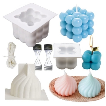 Σιλικόνης φόρμα σε σχήμα κύβου για μους και κεριά, ακανόνιστος σχεδιασμός, βρώσιμη ποιότητα, φόρμα ζαχαροπλαστικής