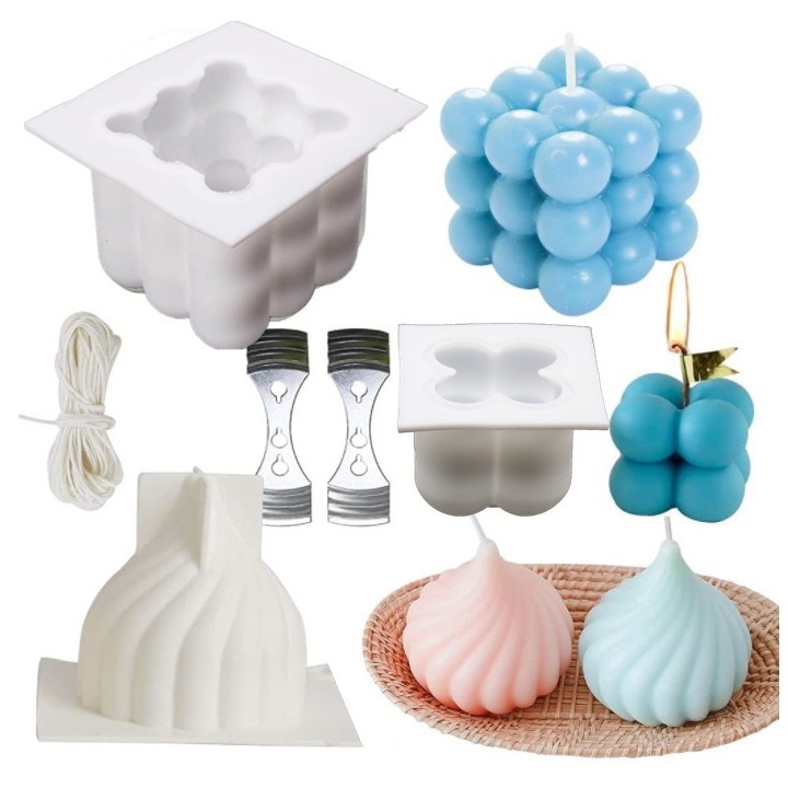 Formă din silicon în formă de cub pentru mousse și lumânări, formă neregulată, calitate comestibilă, matriță de copt