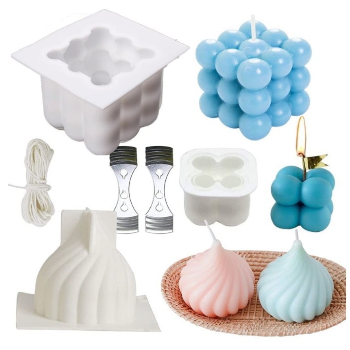 Formă din silicon în formă de cub pentru mousse și lumânări, formă neregulată, calitate comestibilă, matriță de copt