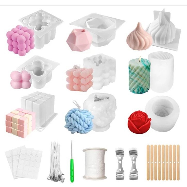 Formă din silicon în formă de cub pentru mousse și lumânări, formă neregulată, calitate comestibilă, matriță de copt