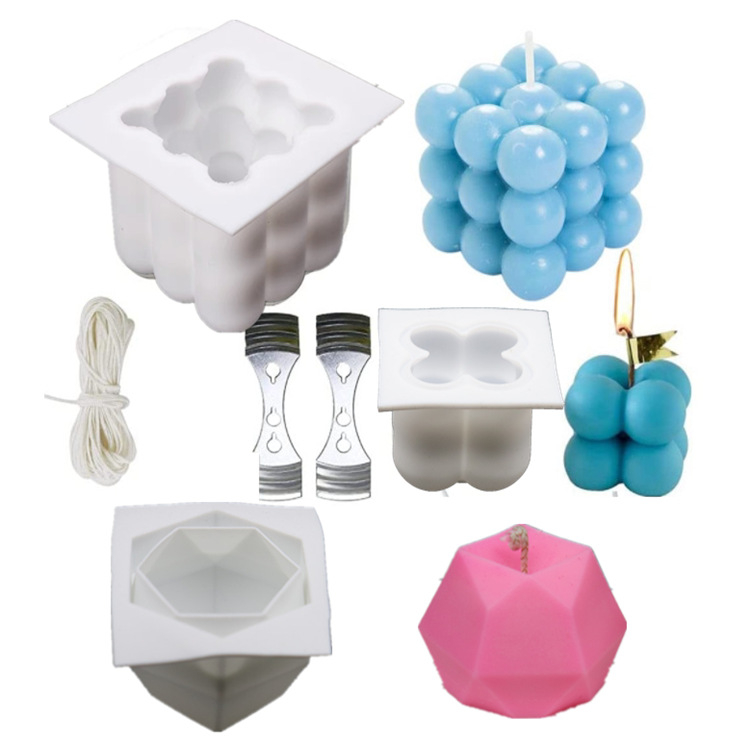 Formă din silicon în formă de cub pentru mousse și lumânări, formă neregulată, calitate comestibilă, matriță de copt