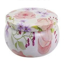 Aromatiskā svece tinplate burkā, Modelis L169, Aromāts D7, Ofsetdrukāšana, Dāvanu kārba