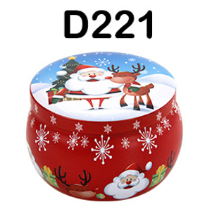 Aromatiskā svece tinplate burkā, Modelis L169, Aromāts D7, Ofsetdrukāšana, Dāvanu kārba