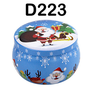 Aromatiskā svece tinplate burkā, Modelis L169, Aromāts D7, Ofsetdrukāšana, Dāvanu kārba