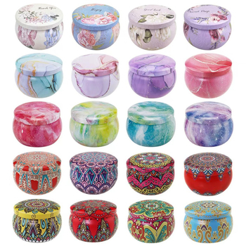 Αρωματικό βάζο κεριού σε tinplate, Μοντέλο L169, Αρωμα D7, Εκτύπωση offset, Κουτί δώρου