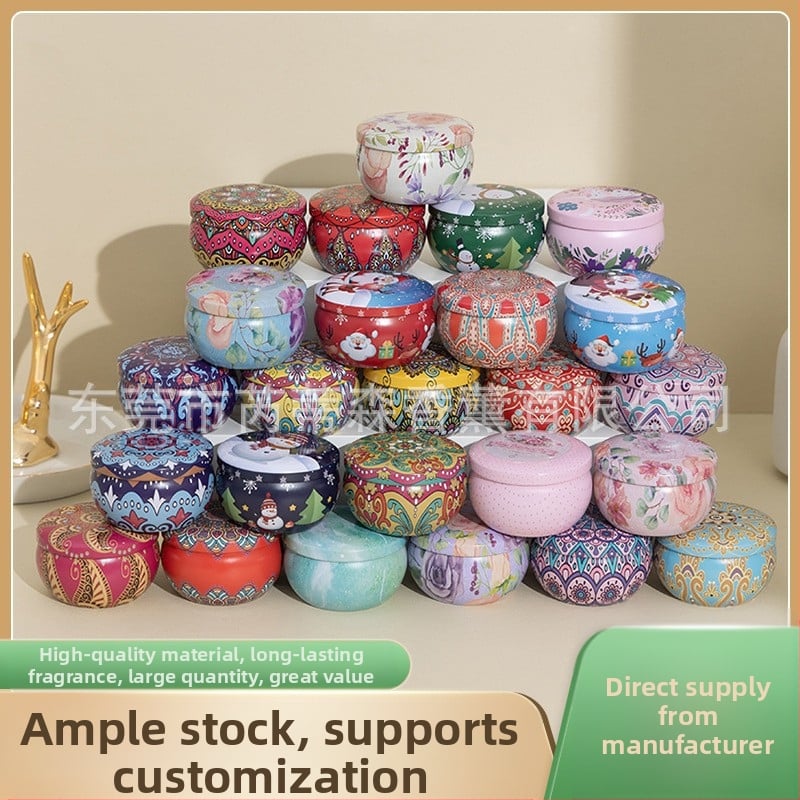 Aromatična svijeća u tinplate staklenci, Model L169, miris D7, Offset tisak, Kutija za poklon