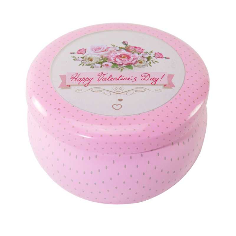 Aromatiskā svece tinplate burkā, Modelis L169, Aromāts D7, Ofsetdrukāšana, Dāvanu kārba