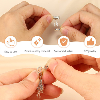 Σετ μαγνητικών κλιπ για κοσμήματα – στρογγυλός καρδιάς σχήματος λίθος ζιρκόν με μαγνητική πόρπη (Υλικό: Χαλκός/Κράμα; Διαδικασία: Ηλεκτροπλατίωση; Μοντέλο: Κυλινδρικό; Προέλευση: Γκουανγκζού)