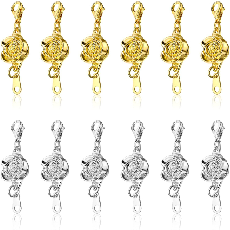 Set încuietori magnetice pentru bijuterii – închizătoare circulară în formă de inimă cu zirconiu, material cupru/aliaj, placare electroplacată, model cilindric, origine Guangzhou