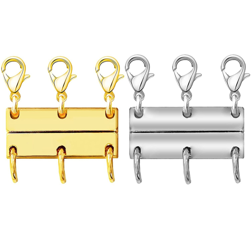 Set încuietori magnetice pentru bijuterii – închizătoare circulară în formă de inimă cu zirconiu, material cupru/aliaj, placare electroplacată, model cilindric, origine Guangzhou