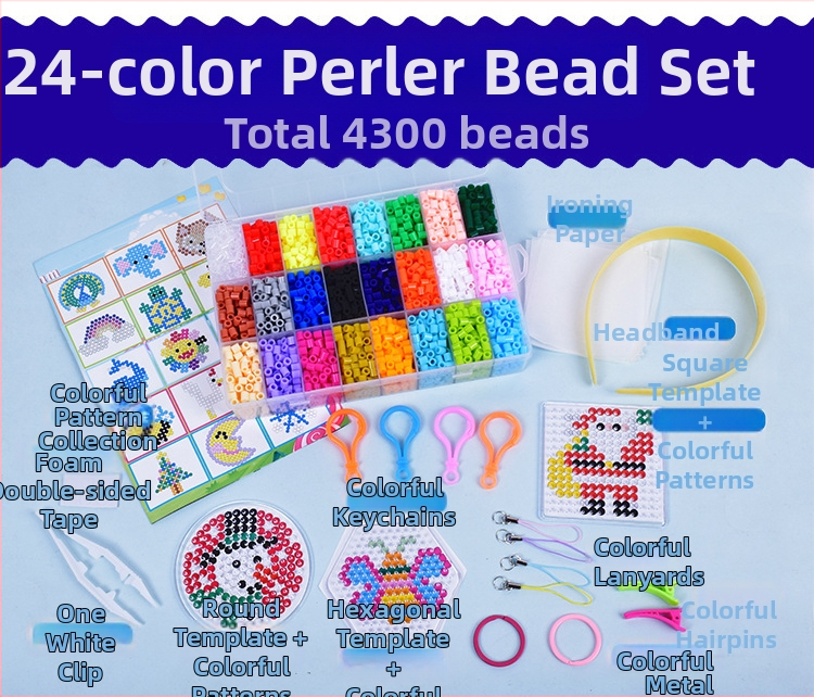 DIY Hama gyöngy EVA készlet a sík puzzlehez — testreszabható betűs gyöngyök (7–14 év)