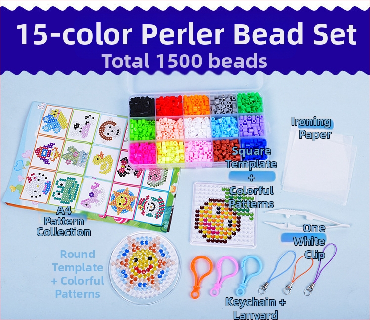 DIY Hama gyöngy EVA készlet a sík puzzlehez — testreszabható betűs gyöngyök (7–14 év)