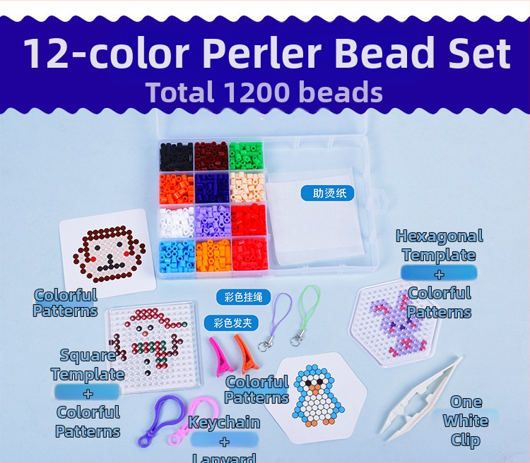 DIY Hama gyöngy EVA készlet a sík puzzlehez — testreszabható betűs gyöngyök (7–14 év)