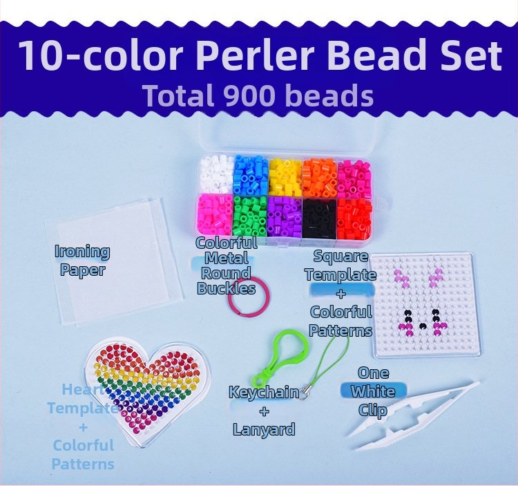 DIY Hama gyöngy EVA készlet a sík puzzlehez — testreszabható betűs gyöngyök (7–14 év)