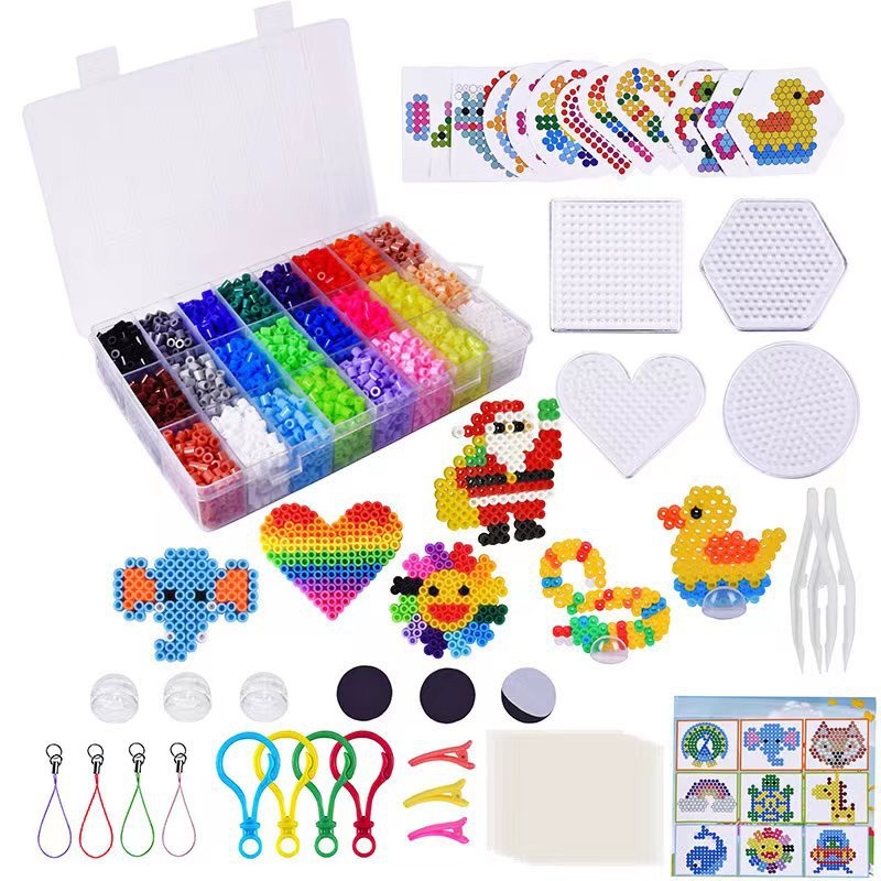 DIY Hama gyöngy EVA készlet a sík puzzlehez — testreszabható betűs gyöngyök (7–14 év)