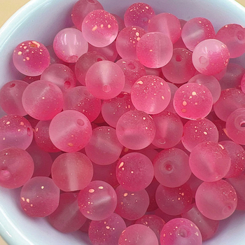 Γυάλινες χάντρες με ματ φινίρισμα, διπλές στρογγυλές χάντρες για DIY κοσμήματα, ελεύθερες χάντρες