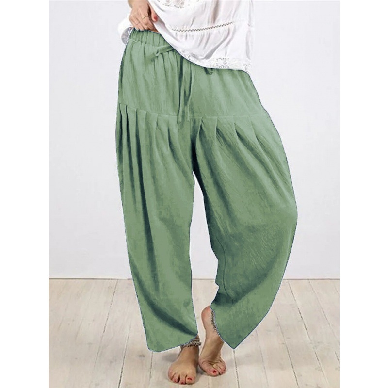 Pantaloni lejeri pentru femei, stil morcov, talie înaltă, material poliester-spandex, microelasticitate, stil casual