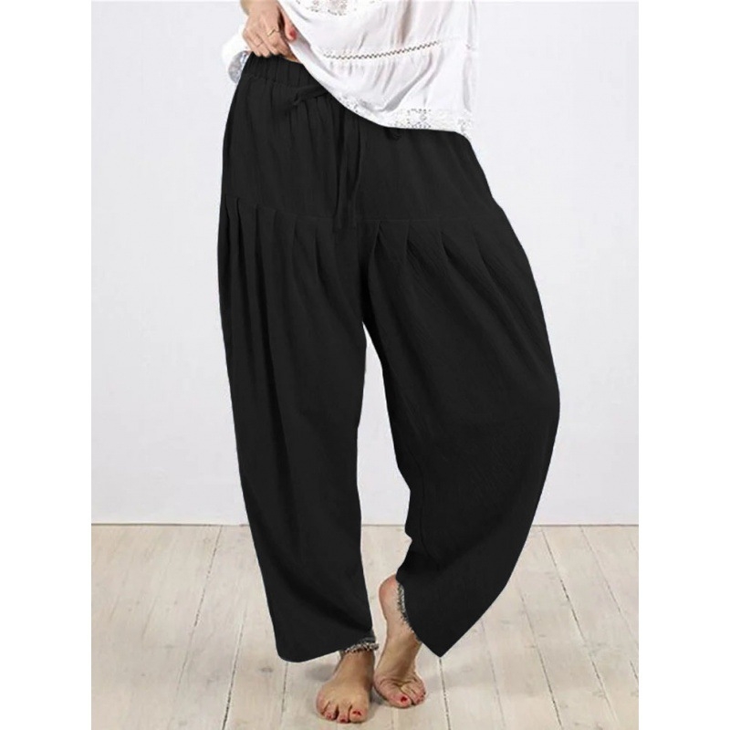 Pantaloni lejeri pentru femei, stil morcov, talie înaltă, material poliester-spandex, microelasticitate, stil casual