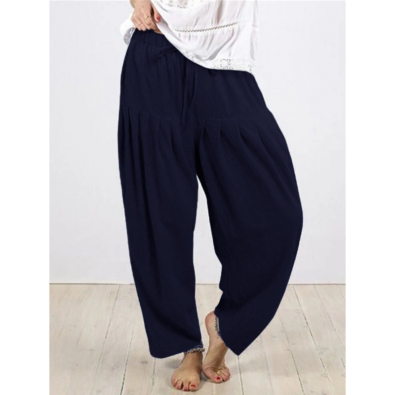 Pantaloni lejeri pentru femei, stil morcov, talie înaltă, material poliester-spandex, microelasticitate, stil casual