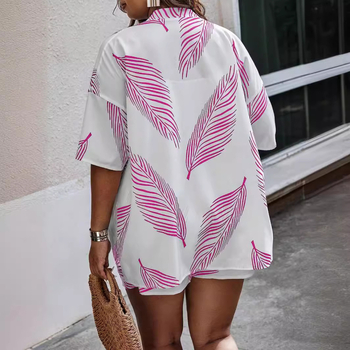 Σετ cardigan και σορτς με floral print, πολυεστέρας, κύρια σύνθεση 90–95%, μανίκια 3/4