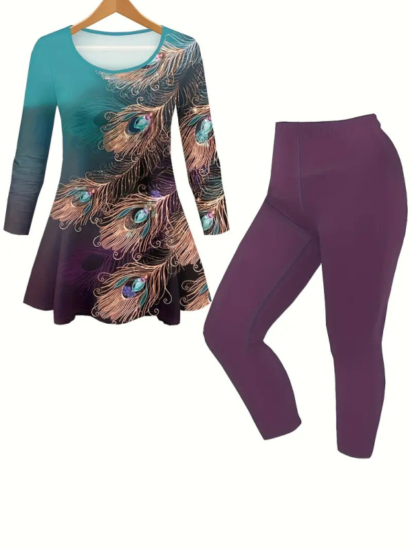 Női varrás nélküli fitnesz nadrágszett, magas derekú, lélegző, 3D mintázat, poliészter és imitált pamut anyag, WA1+WC1, Nyár 2024