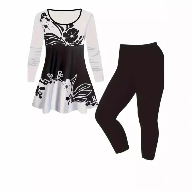 Női varrás nélküli fitnesz nadrágszett, magas derekú, lélegző, 3D mintázat, poliészter és imitált pamut anyag, WA1+WC1, Nyár 2024