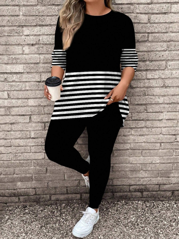 Set de yoga pentru femei cu mâneci lungi și model 3D, țesătură poliester, 70–80% poliester, vara 2024