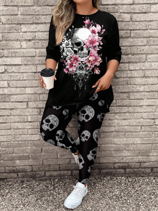 Set de yoga pentru femei cu mâneci lungi și model 3D, țesătură poliester, 70–80% poliester, vara 2024