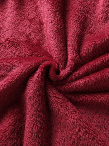 Hanorac din pluș cu imprimat cu desene animate, guler rotund, amestec poliester 30-50%, toamnă 2024