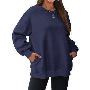 Sievietēm flīsa odere iekšpusē, brīvā piegriezuma, garas piedurknes, apaļa kakla izgriezums, poliester