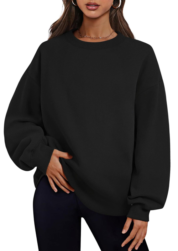 Sievietēm flīsa odere iekšpusē, brīvā piegriezuma, garas piedurknes, apaļa kakla izgriezums, poliester