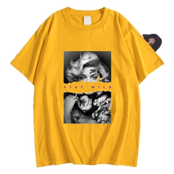 Ανδρικό βαμβακερό T-Shirt με κοντά μανίκια, στυλ street hip hop, εκτύπωση, ίσια γραμμή