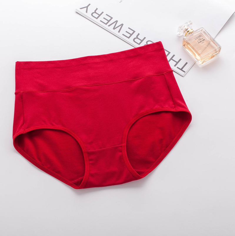 Дамски памучни бикини с висока талия, плюс размер, повдигане на ханша, контрол на корема след раждане, дишащи 95% памук 5% еластан