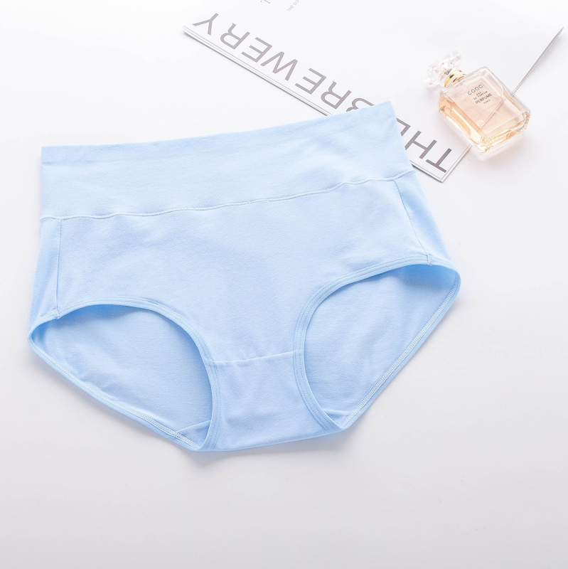 Дамски памучни бикини с висока талия, плюс размер, повдигане на ханша, контрол на корема след раждане, дишащи 95% памук 5% еластан