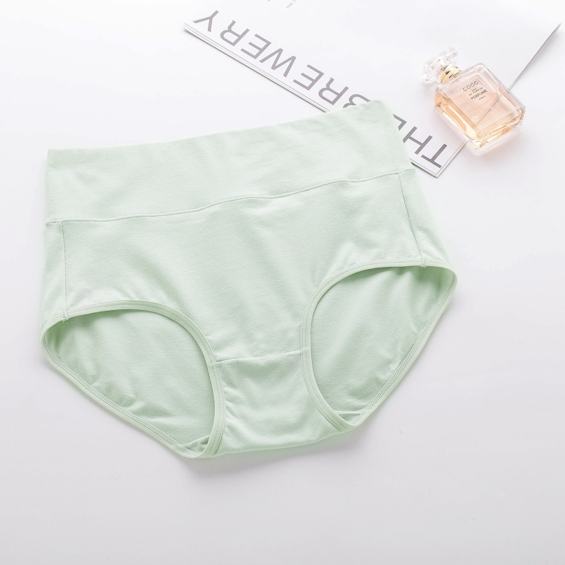 Дамски памучни бикини с висока талия, плюс размер, повдигане на ханша, контрол на корема след раждане, дишащи 95% памук 5% еластан