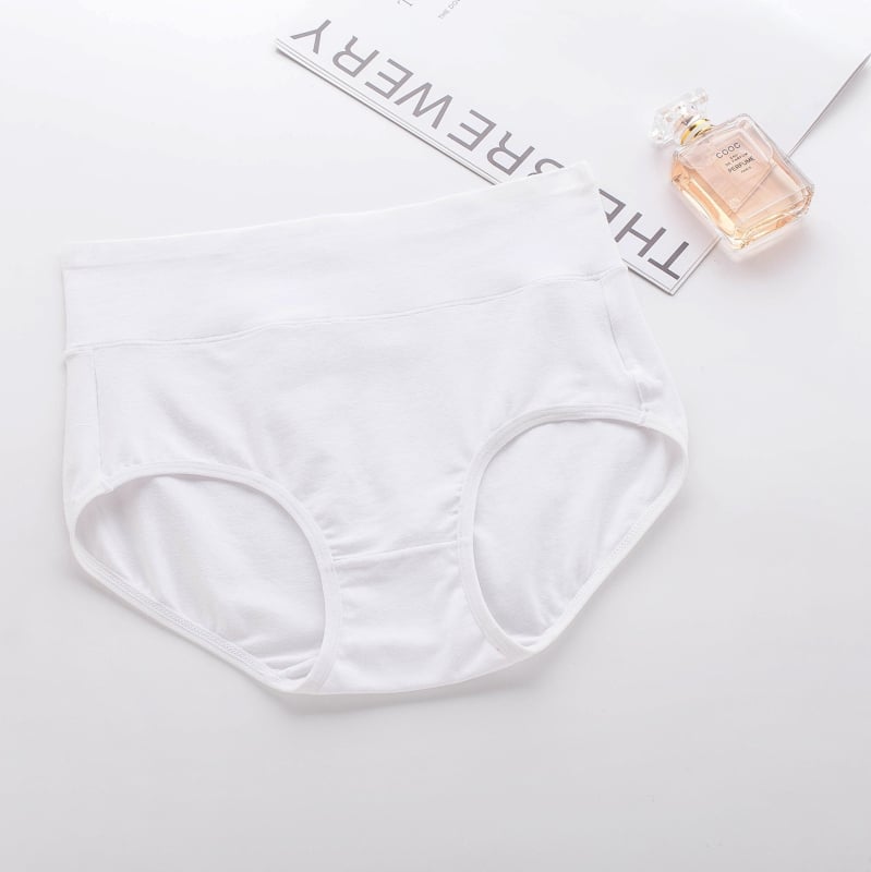 Дамски памучни бикини с висока талия, плюс размер, повдигане на ханша, контрол на корема след раждане, дишащи 95% памук 5% еластан