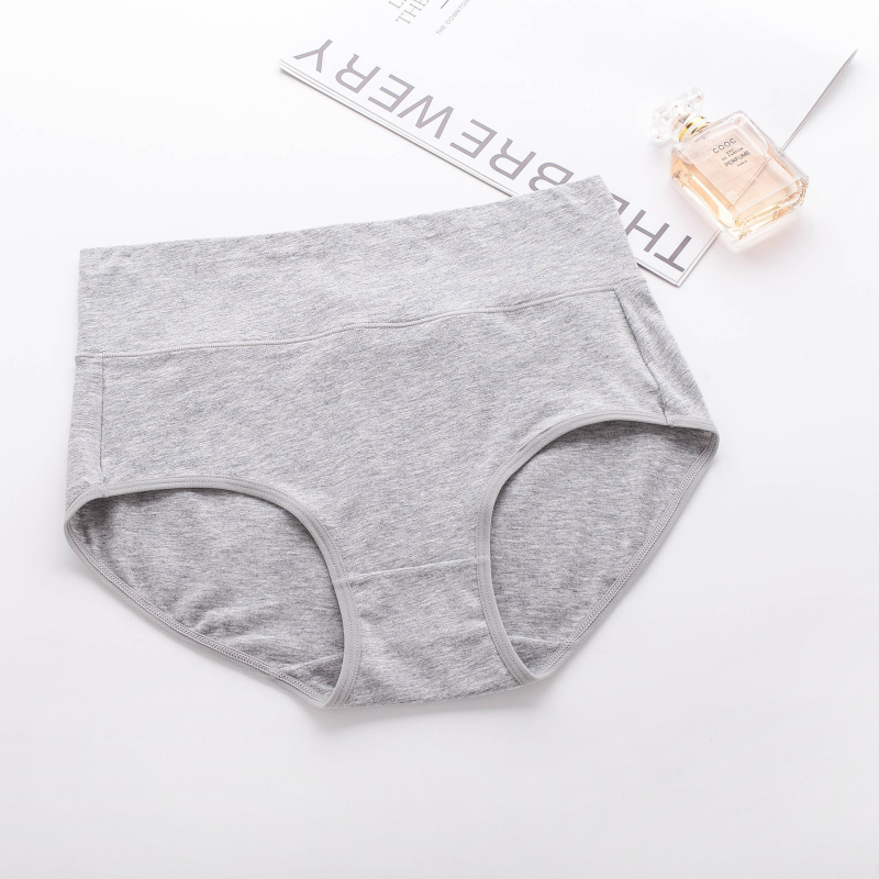 Дамски памучни бикини с висока талия, плюс размер, повдигане на ханша, контрол на корема след раждане, дишащи 95% памук 5% еластан