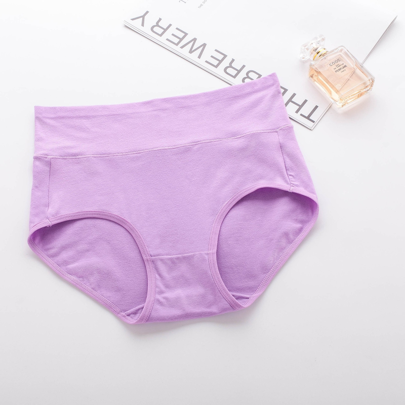 Дамски памучни бикини с висока талия, плюс размер, повдигане на ханша, контрол на корема след раждане, дишащи 95% памук 5% еластан