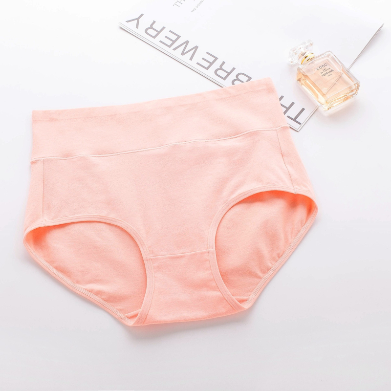 Дамски памучни бикини с висока талия, плюс размер, повдигане на ханша, контрол на корема след раждане, дишащи 95% памук 5% еластан