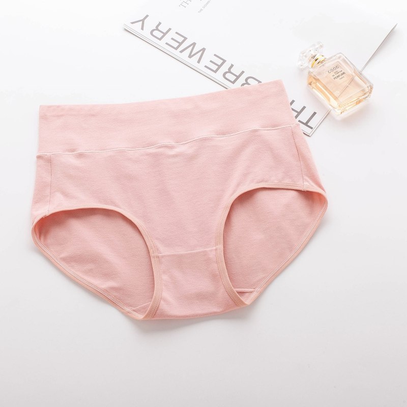 Дамски памучни бикини с висока талия, плюс размер, повдигане на ханша, контрол на корема след раждане, дишащи 95% памук 5% еластан