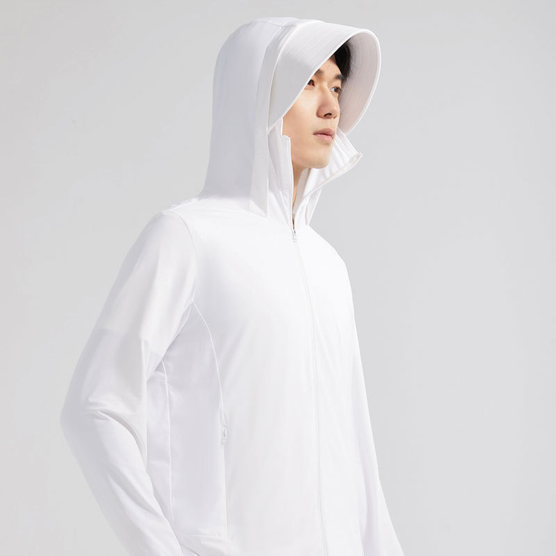 Jachetă de protecție solară unisex, cu glugă, UPF50+, material nailon respirabil, model S1333