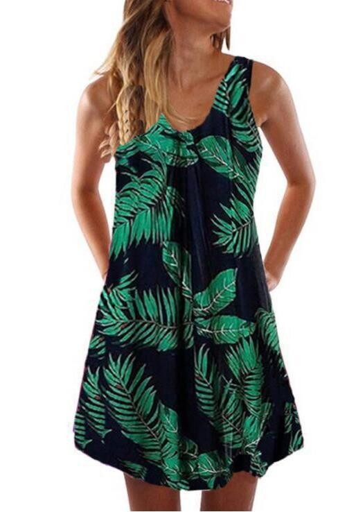 rochie midi din material amestecat, culoare solidă, decolteu în V, fără mâneci, detaliu de cusătură.