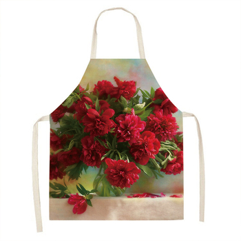 Ποδιά χωρίς μανίκια, ιαπωνικού στυλ, φλοράλ μοτίβο, ανθεκτικό στα λεκέδες