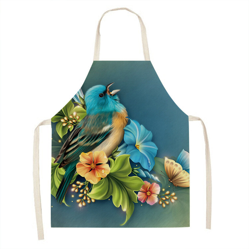 Ποδιά χωρίς μανίκια, ιαπωνικού στυλ, φλοράλ μοτίβο, ανθεκτικό στα λεκέδες