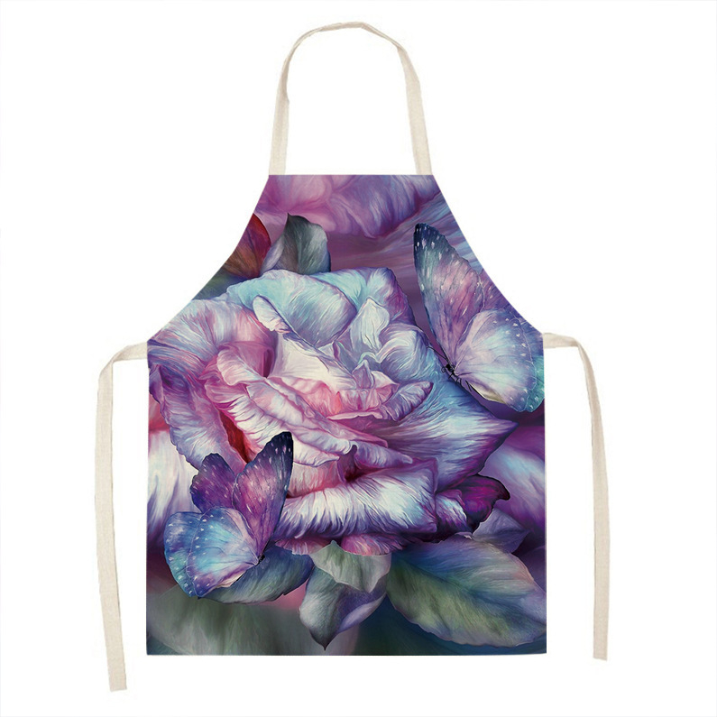 Ποδιά χωρίς μανίκια, ιαπωνικού στυλ, φλοράλ μοτίβο, ανθεκτικό στα λεκέδες