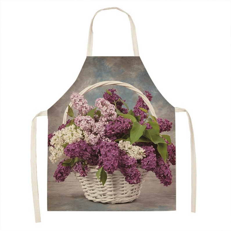 Ποδιά χωρίς μανίκια, ιαπωνικού στυλ, φλοράλ μοτίβο, ανθεκτικό στα λεκέδες