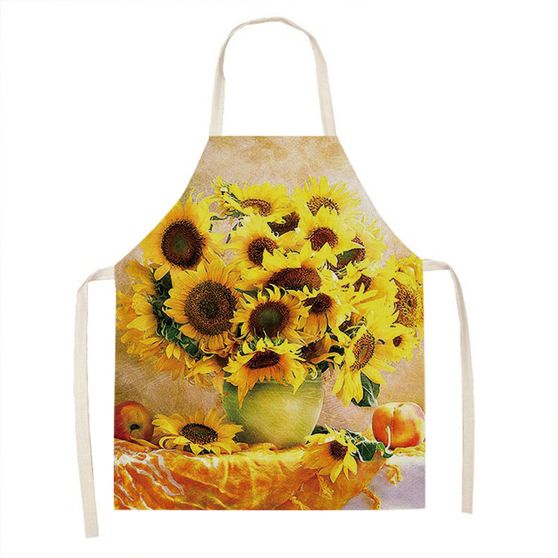 Ποδιά χωρίς μανίκια, ιαπωνικού στυλ, φλοράλ μοτίβο, ανθεκτικό στα λεκέδες