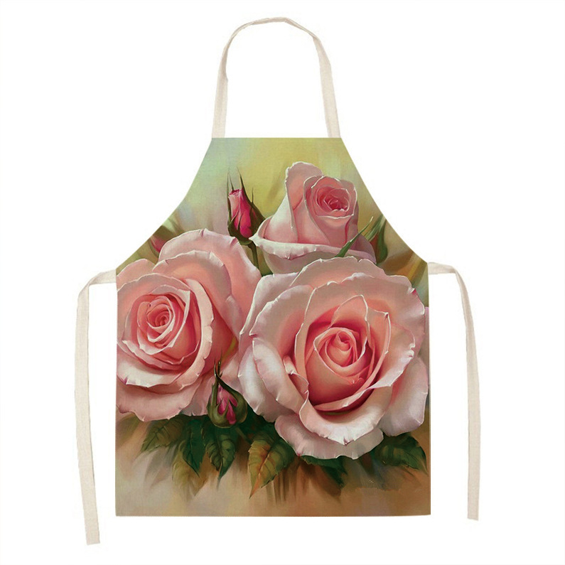 Ποδιά χωρίς μανίκια, ιαπωνικού στυλ, φλοράλ μοτίβο, ανθεκτικό στα λεκέδες