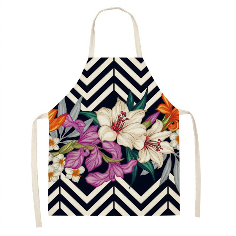 Ποδιά χωρίς μανίκια, ιαπωνικού στυλ, φλοράλ μοτίβο, ανθεκτικό στα λεκέδες